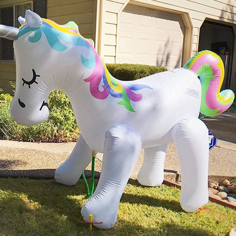 PVC Gonflabil Sprinkler Dinosaur Lawn Unicorn